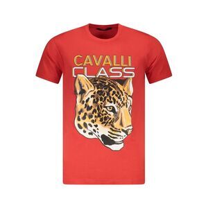 Cavalli Class Red Cotton Men Men's T-Shirt